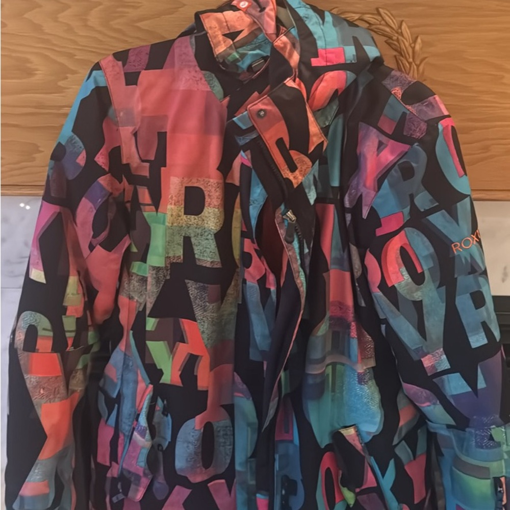Roxy Colorful Letter Print Jacket